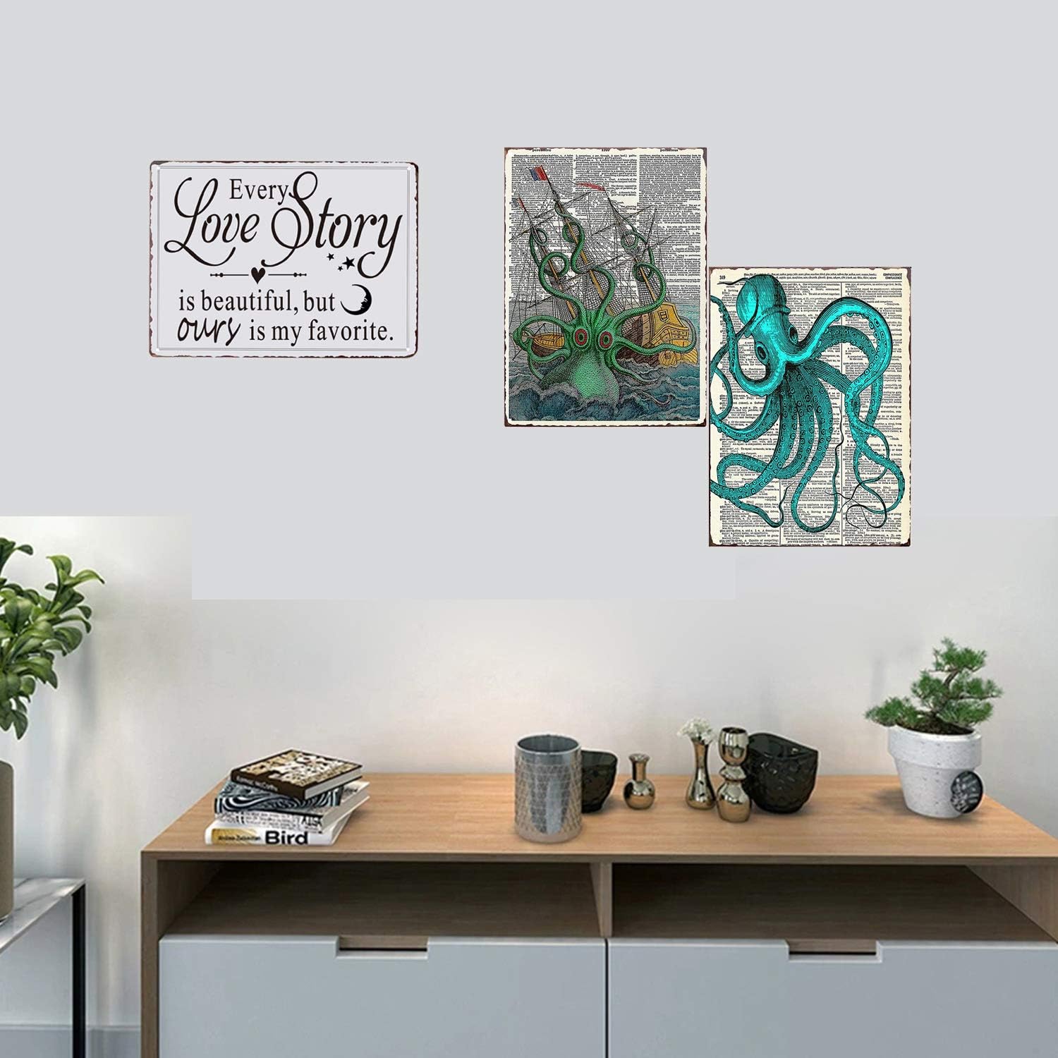 PXIYOU Every Love Story Is Beautiful, But Ours Is My Favorite Retro Vintage Metal Sign Rustic Bedroom Decor Farmhouse Country Home Decor 8X12Inch