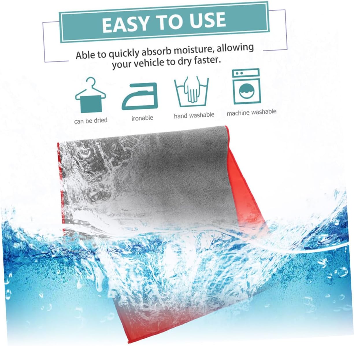 MAGICLULU 3pcs Car Drying Towels Absorbent Microfiber Cleaning Cloths Auto Wash Towels Reusable Suede for Vehicle Detailing and Exterior Care