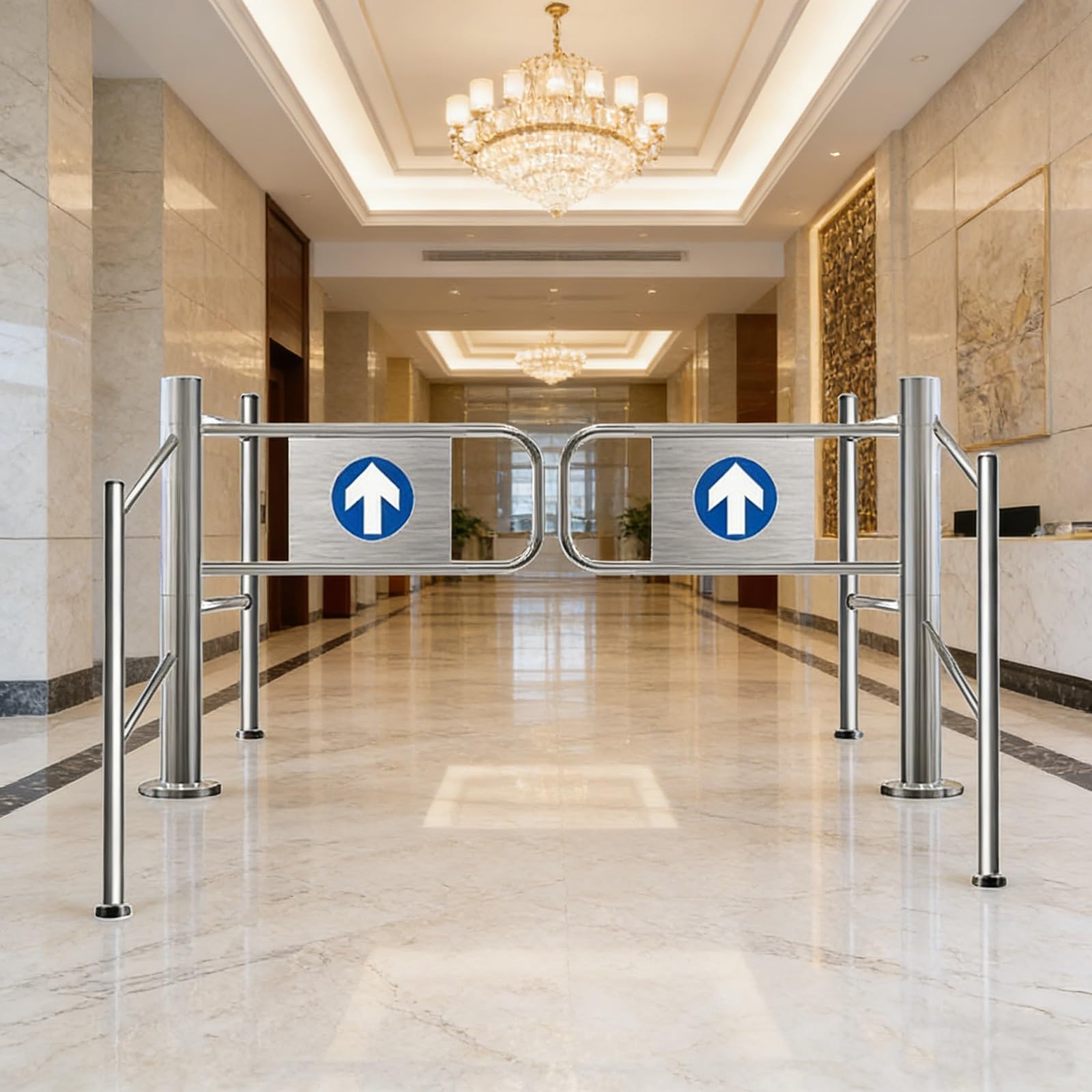 Portillon De Sécurité À Fermeture Automatique,Portillon De Sécurité À Ressort pour Entrée De Supermarché,Porte D'entrée Battante Unidirectionnelle(180cm/70.8in)