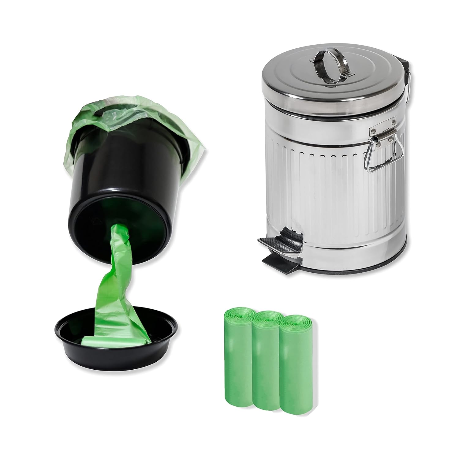 Pet Fit For Life 16" Waste Can and 3-Pack Bag Refill Bundle