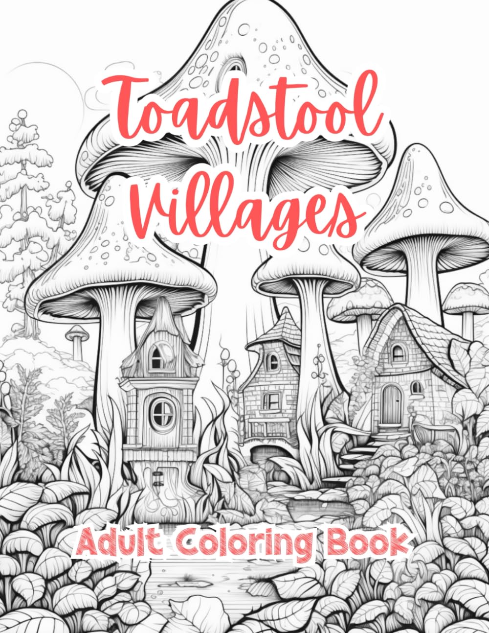 Toadstool Villages Adult Coloring Book Adult Coloring Pages Printable Stress Relief Anxiety Relief Gift Color Book Coloring Sheets Coloration By ... Adult Coloring Books by TaylorStonelyArt)