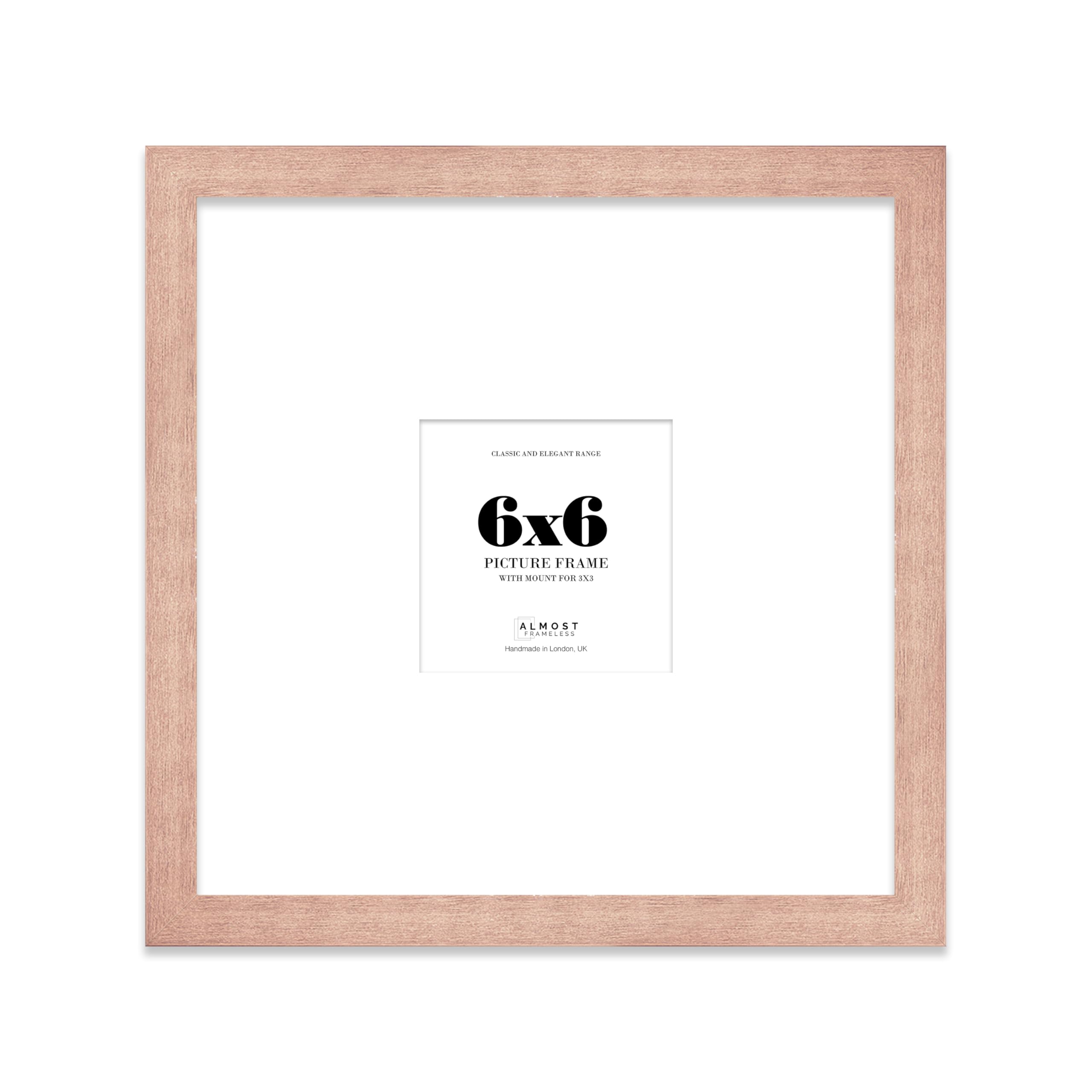 6X6" Bronze Picture Frame6X6" Square Frame With 3X3" Mount For 6X6"/3X3" Pictures Art Deco Style Room Decor1 Pack from B&Q