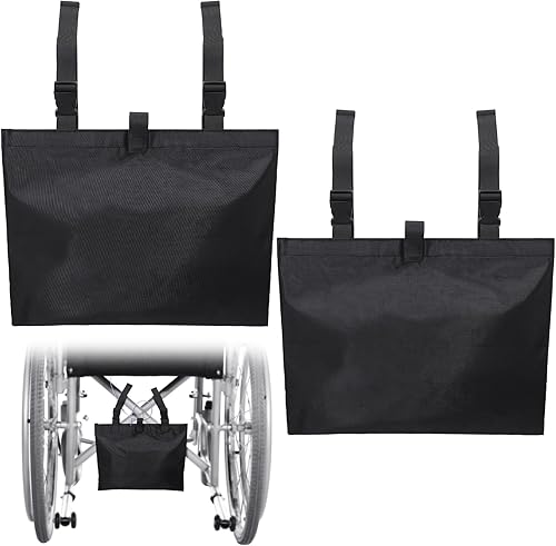 2 fundas de lona para bolsas de drenaje de orina, para sillas de ruedas, silla, cama, debajo de la cesta con correas ajustables para bolsas de