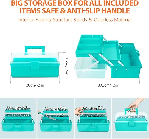 Miniatura 6 de Kit de herramientas para decoración de pastel 358 piezas de accesorios para hornear con estuche de almacenamiento - Juego de bolsas de tuberías y