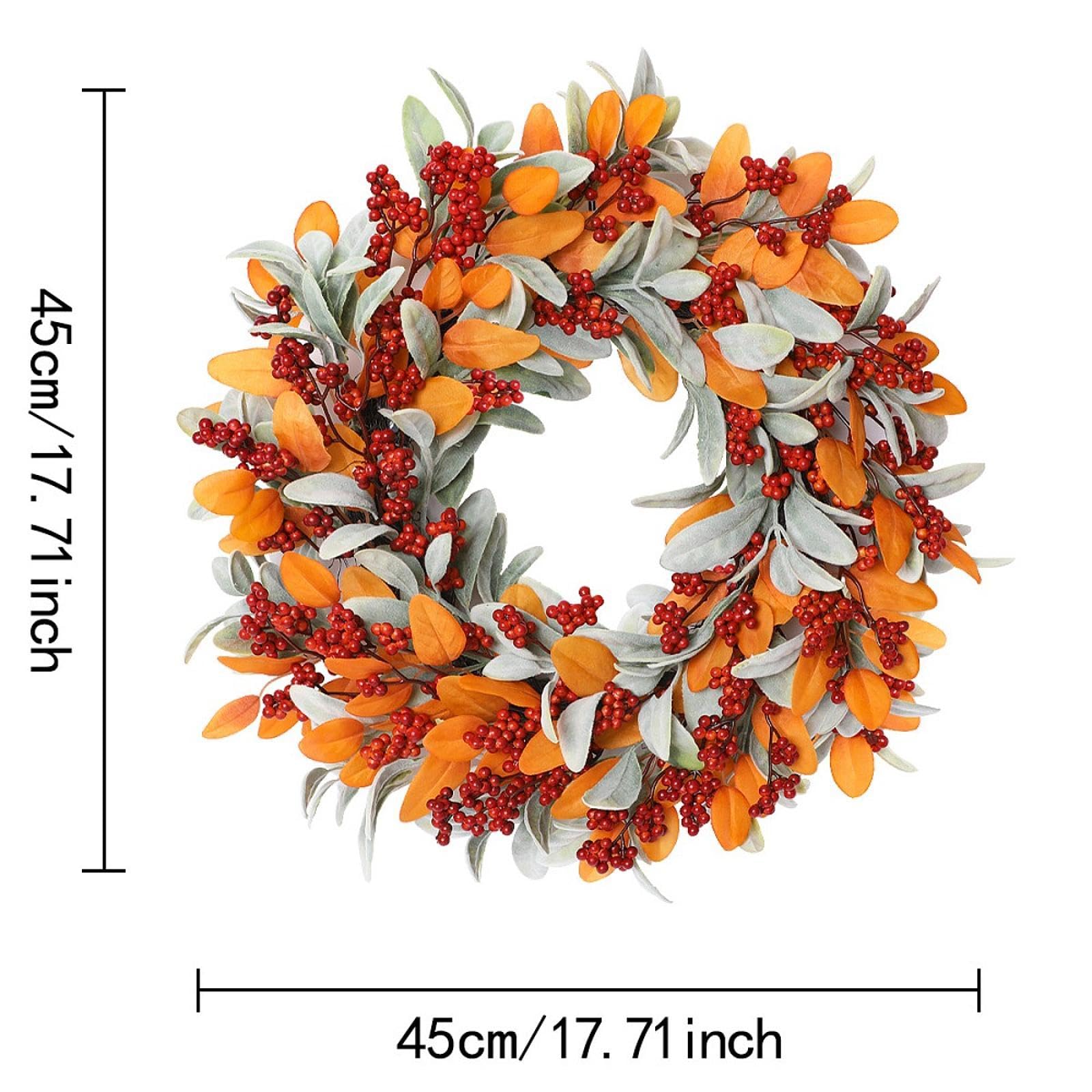 Colcolo Ghirlanda Autunnale Artificiale, Ghirlanda Natalizia Fai Da Te, Decorazione Versatile con E Foglie, Ghirlanda Autunnale per La Porta D