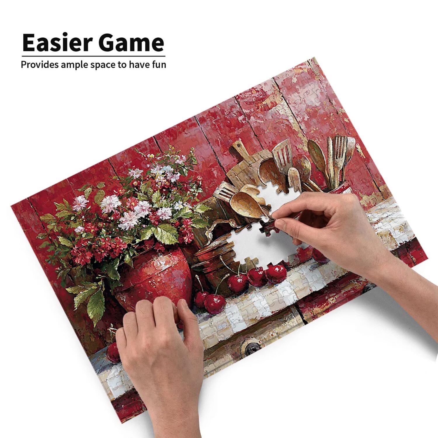 Puzzle 122x80 cm, 3000 sztuk puzzli dla dorosłych, prezent rocznicowy, prezent świąteczny, wystrój domu, zapobieganie zwyrodnieniu mózgu u osób starszych (naczynia kuchenne kwiaty) w-99