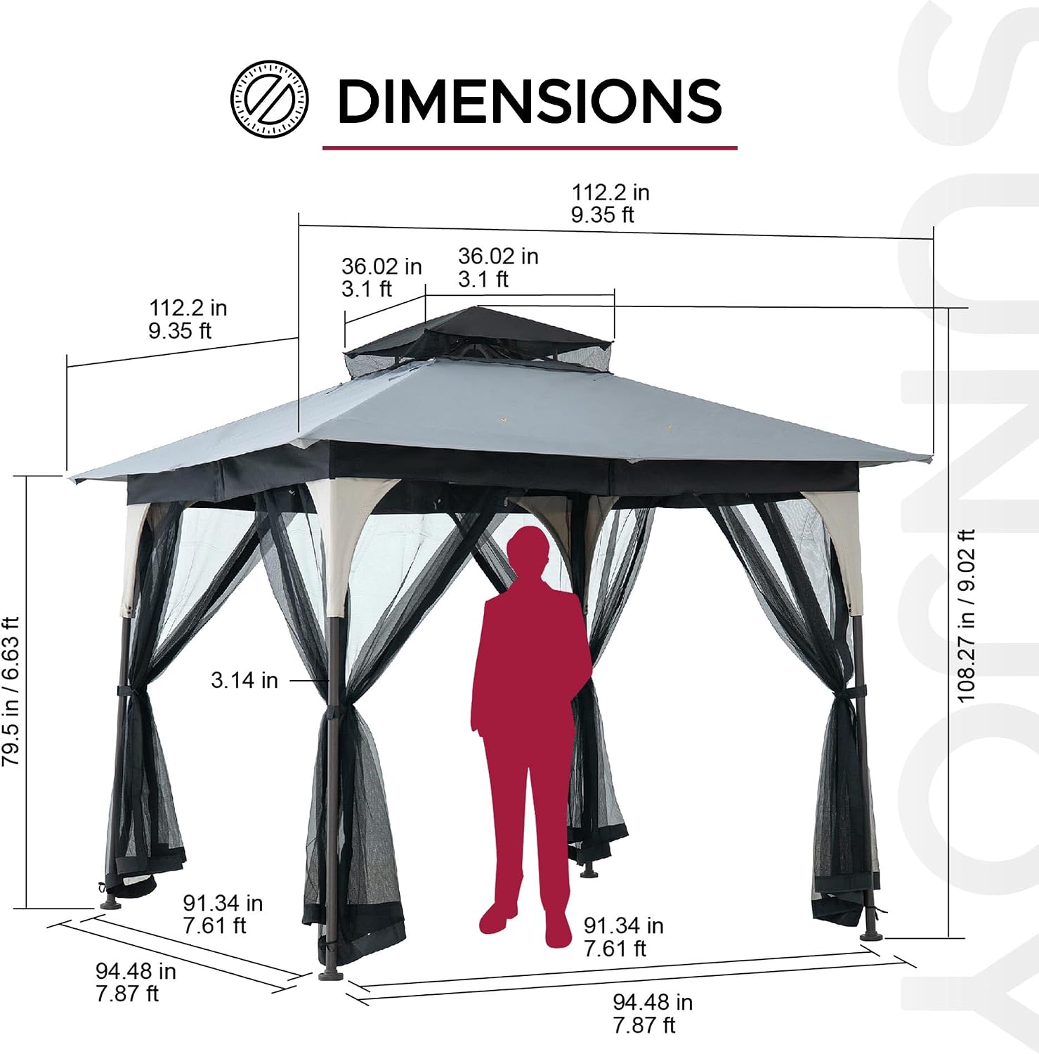 Image showing the anchoring kit for the gazebo post