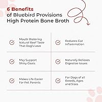 Vista 4 de BLUEBIRD PROVISIONS Beef Bone Broth for Dogs - High Protein Bone Broth for Cats - Beef Bone Broth Powder for Dogs - Dehydrated Beef Cat Food Toppers