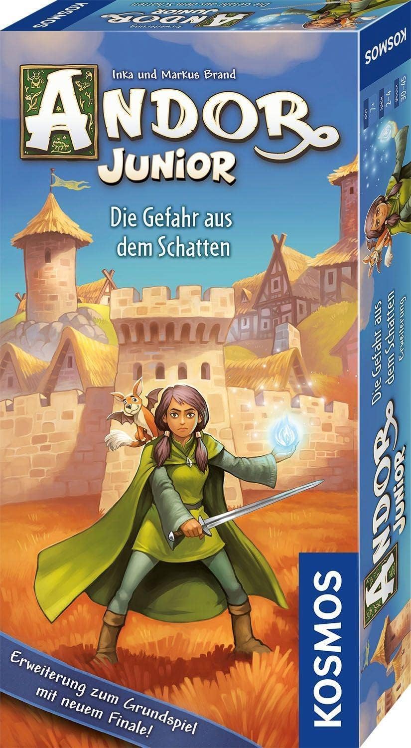 Kosmos 683085 Andor Junior Erweiterung - Die Gefahr aus dem Schatten Spiel, nur spielbar Andor Junior, Kinderspiel für 2-4 Kinder ab 7 Jahren, Familienspiel