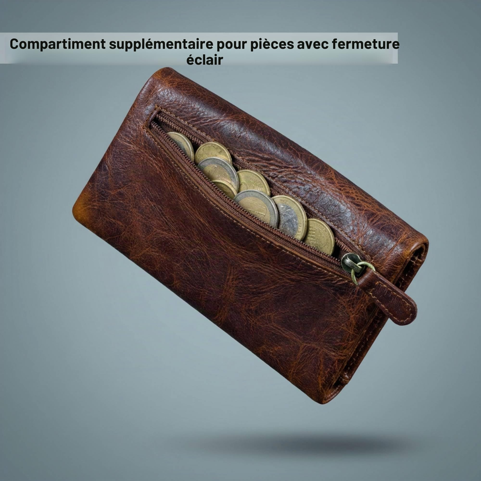 STILORD Kenan XL Portefeuille Homme Cuir Véritable Grand Format avec Fermeture Magnétique Porte-Monnaie pour 11 Cartes Portefeuilles Hommes Cuir Con RFID Couleur:Kara - Cognac