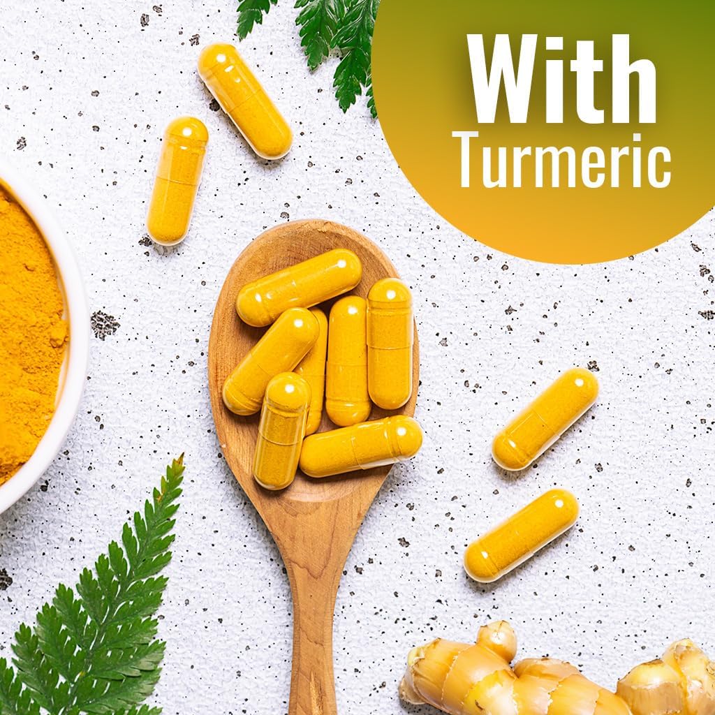 Vitamatic Green Lipped Mussel 2500 mg Equivalent with Turmeric 120 Veg Capsules | Formulated by Healthcare Professionals | Non-GMO & Gluten Free - Image 5