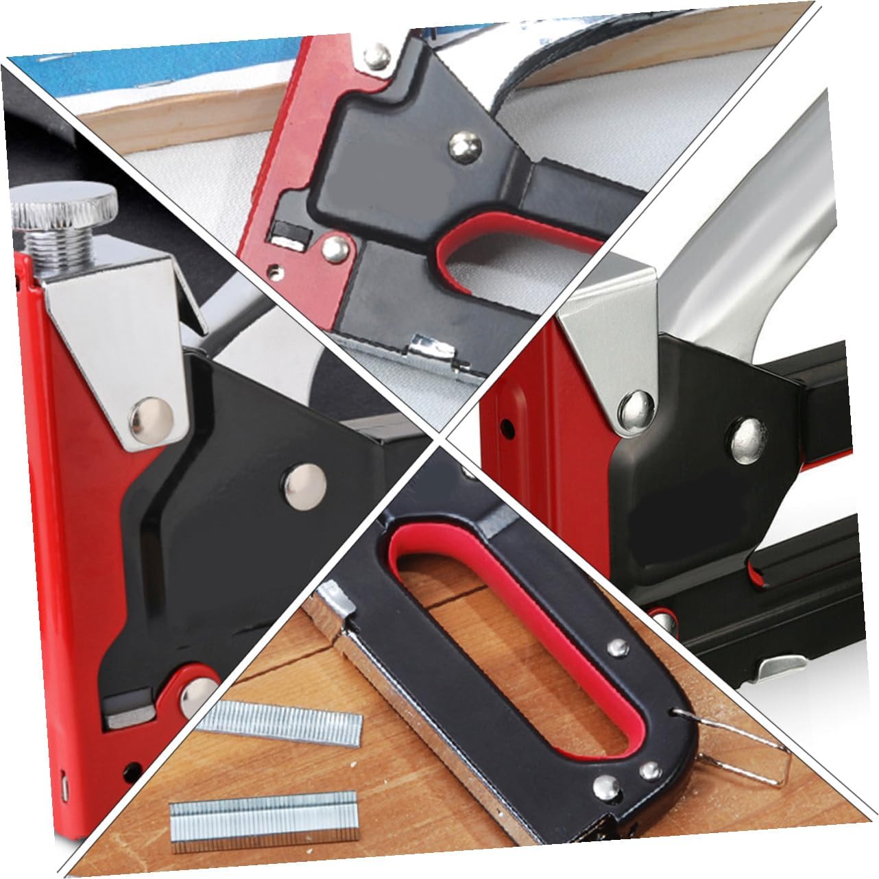 Zerodeko 3-in-1 Heavy Duty Handheld Staple Tool Multi-Function Manual U-Shaped and T-Shaped Nail Nailer with 3 Boxes Nails for Renovation and Painting Applications