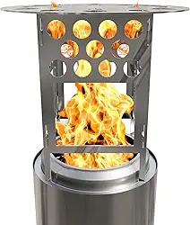 YEFU Defletor de calor para fogueira para fogão solo mesa XL YEFU 18 cm, difusor de calor portátil para lareira de mesa, captura e redireciona o calor, defletor de calor removível Mesa XL para