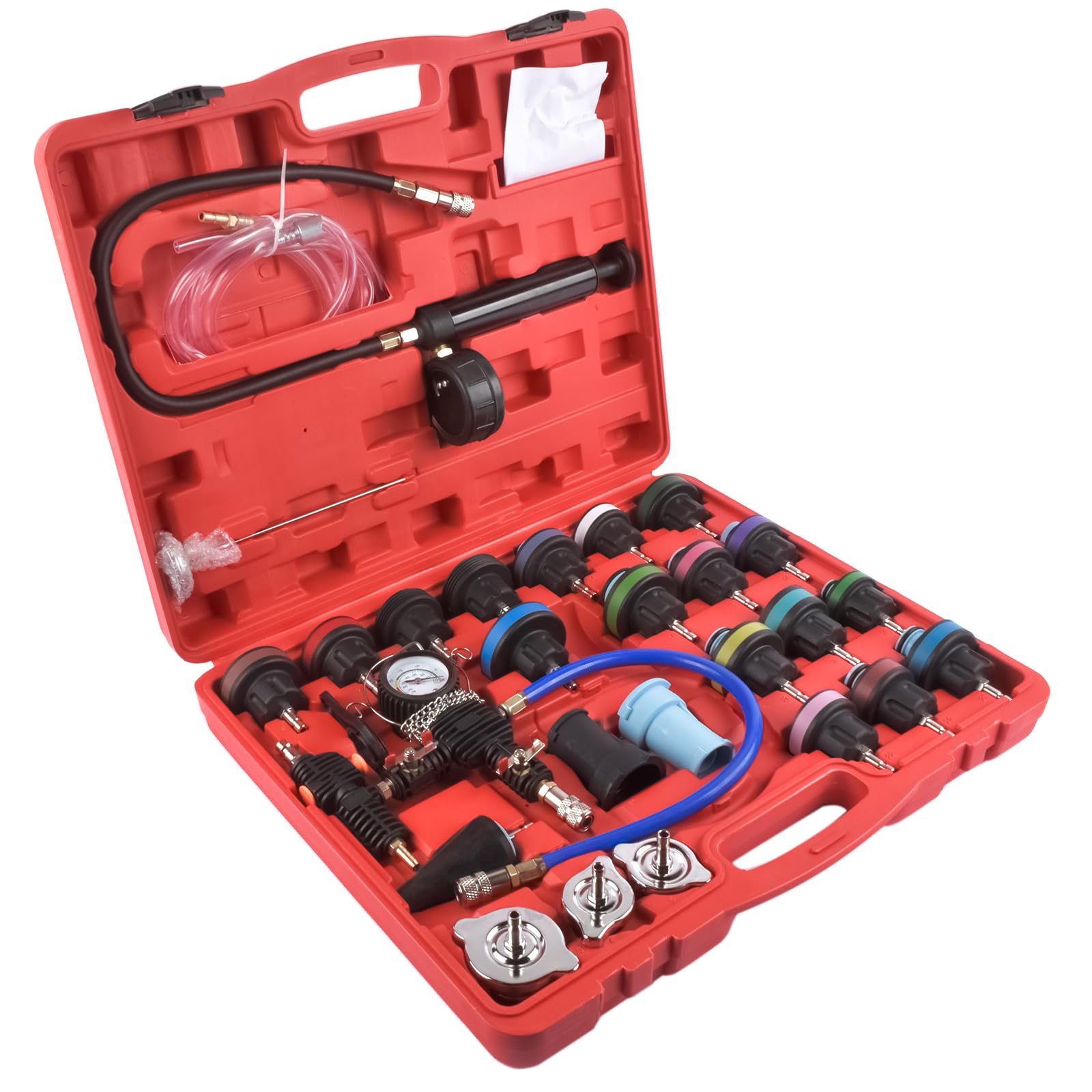 Kit Tester Pressione Radiatore DAYUAN 28 Pezzi - Per Test Sistema Raffreddamento Auto - Foto 5