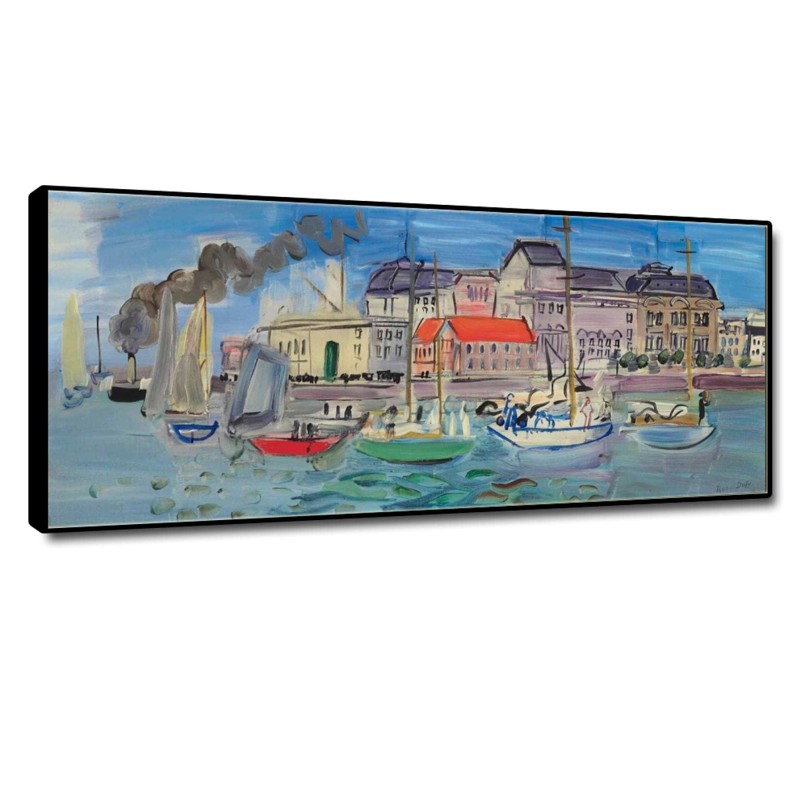 Amazon.co.jp: Raoul Dufyの有名な絵画. ドーヴィルのレガッタ - 再現 