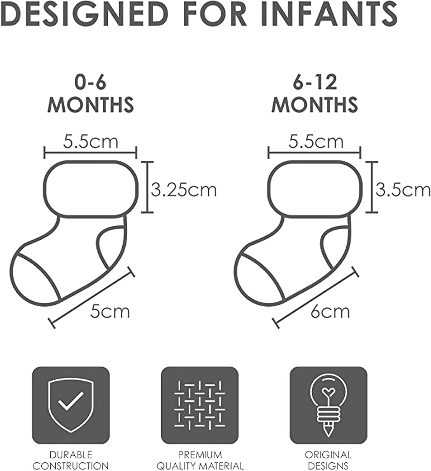 Rising Star Baby Socks for Boys & Girls - Newborn to 12 Months - Thick Cotton Terry Cuff Socks - Image 7