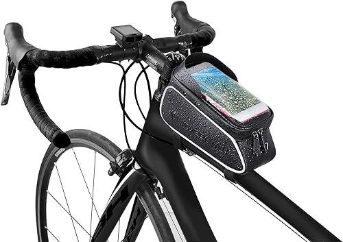 Miniatura 6 de Soporte universal para teléfono para bicicleta, negro, montaje en manillar, compatible con iPhone 15, 14, 13, 12, 11, 10, Samsung Galaxy S8 Plus,