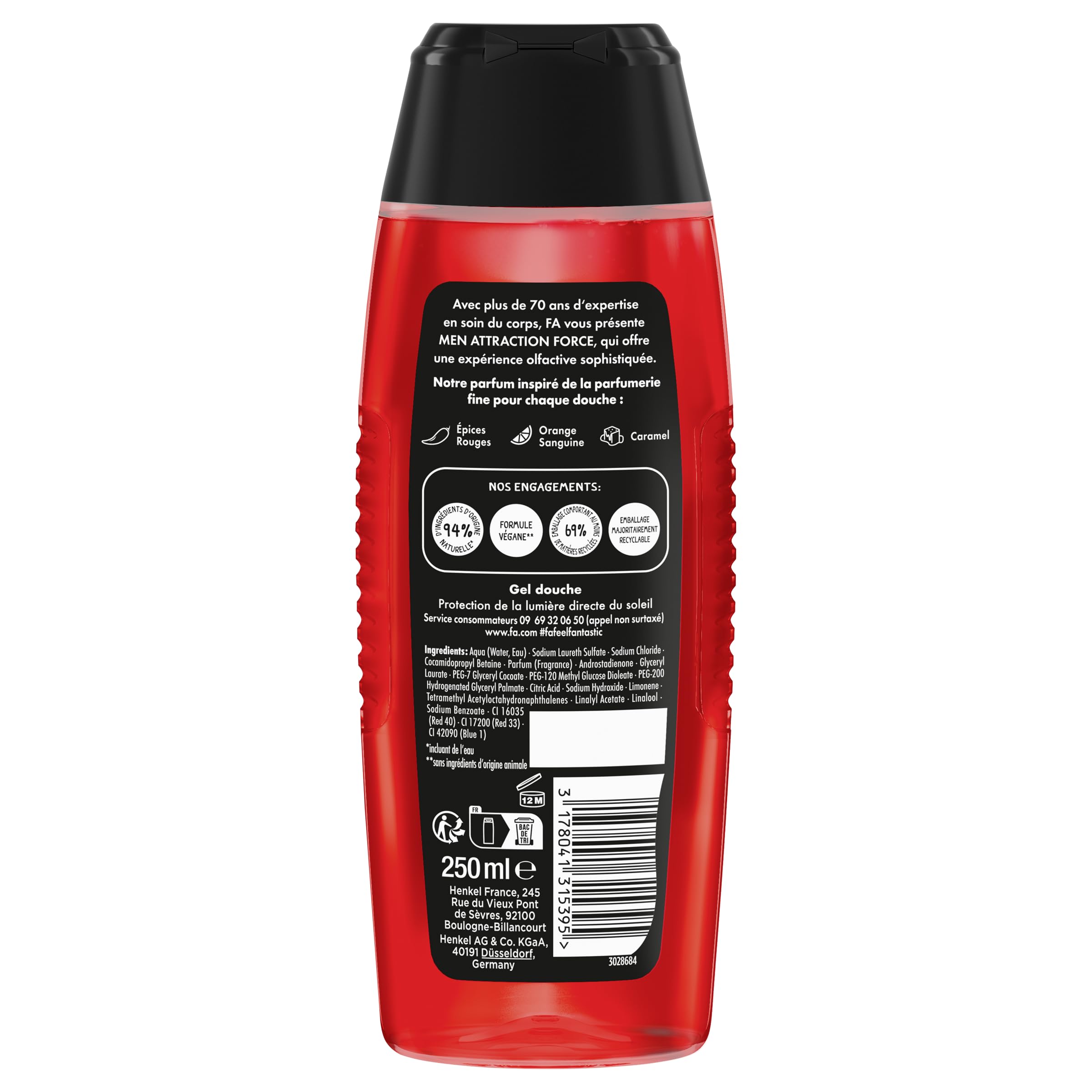 Fa Men - Gel Douche - Seduction Power – Format 250 ml