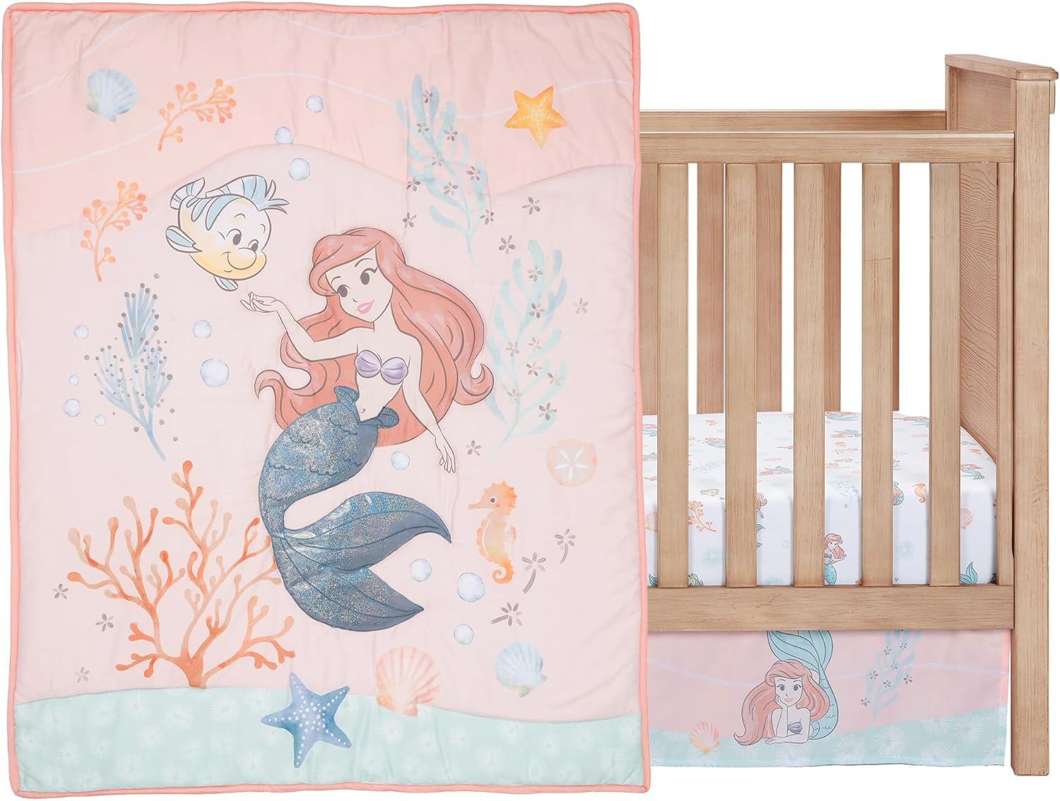 Bedtime Originals Disney Baby The Little Mermaid 3-Piece Baby Crib Bedding Set