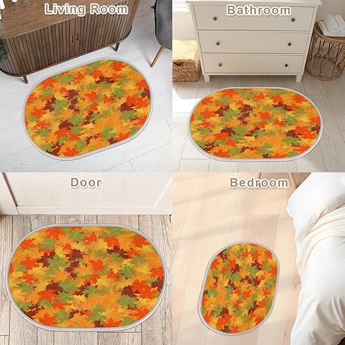 Miniatura 9 de Colorful Maple Leaves Bathroom Rugs Bath Mat 15.7x23.6 in Extra Soft Shaggy Memory Foam Shower Rug Non Slip Absorbent Throw Rugs Machine Washable