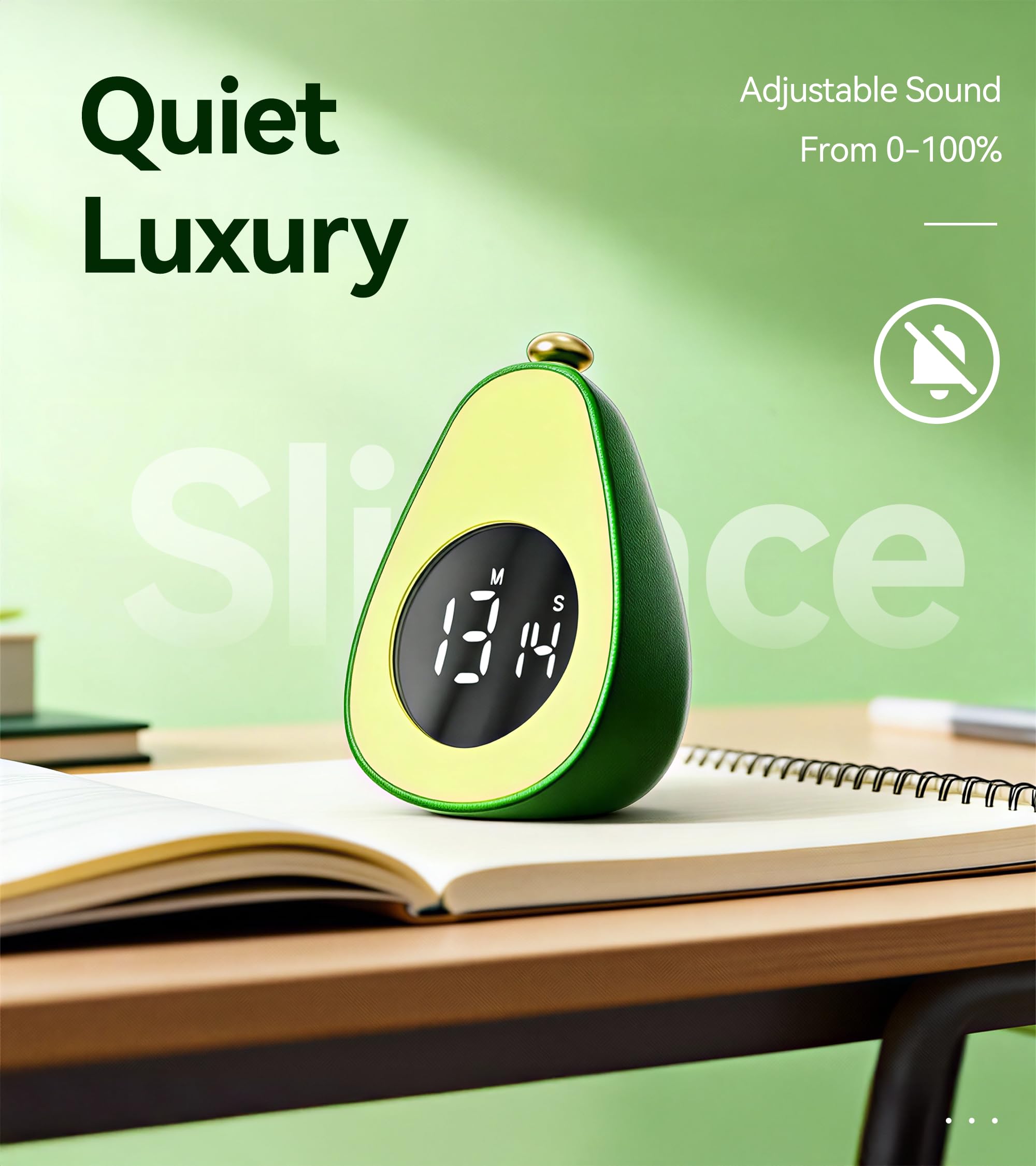 Avocado Digitaler visueller Timer für Kinder, Töpfchentraining-Timer für Kleinkinder, Avocado