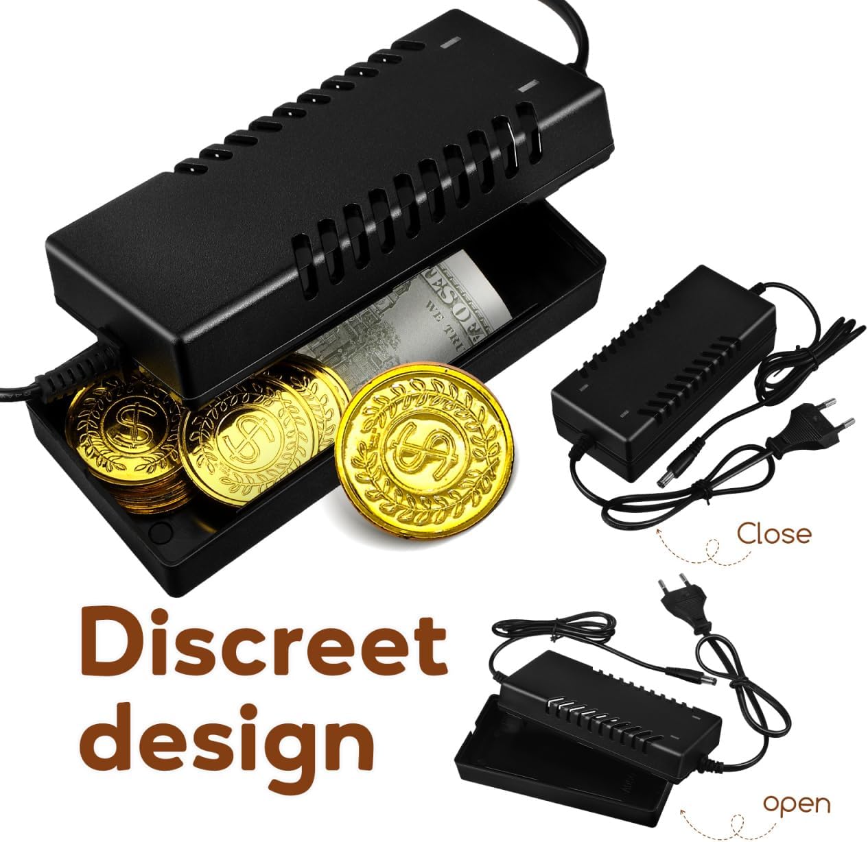 STOBOK Fake Charger Hidden Safe Box Secret Money Storage for Small Valuable image 5