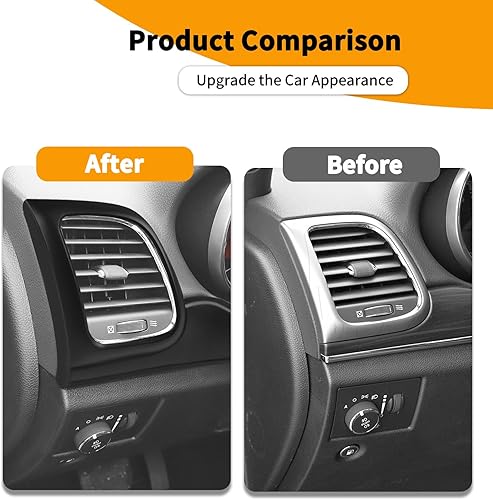 Miniatura 9 de Hoolcar cubierta interior de la manija de la puerta Kits ABS remates para Jeep Grand Cherokee 2011-2020, fibra de carbono