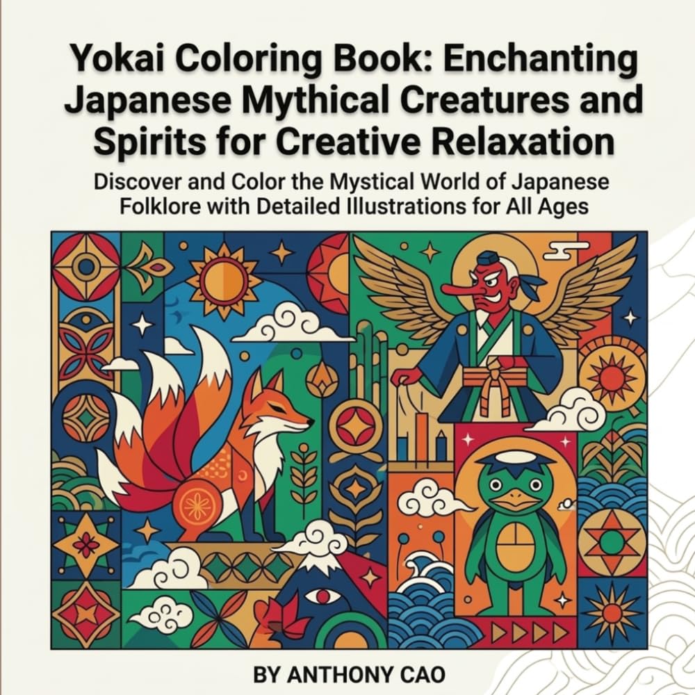 Yokai Coloring Book: Enchanting Japanese Mythical Creatures and Spirits for Creative Relaxation: Discover and Color the Mystical World of Japanese Folklore with Detailed Illustrations for All Ages