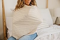 Vista 5 de Copper Pearl Funda multiusos: fundas de asiento de automóvil, funda de lactancia y funda de cochecito para el sol, tela elástica, uso para todas