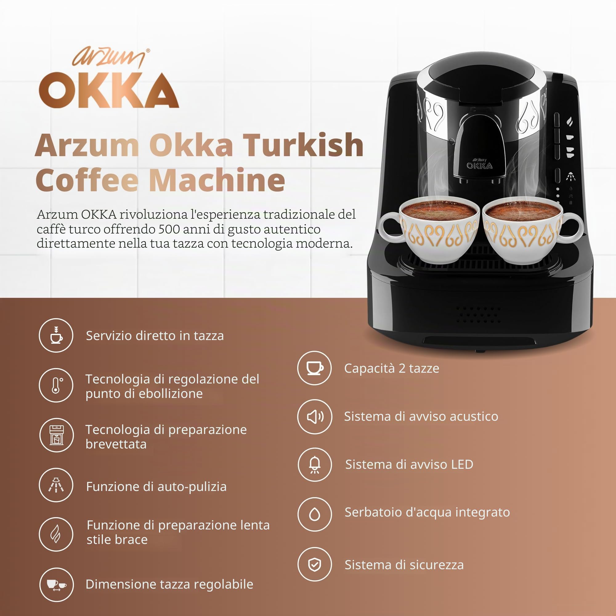 CAFETERA ESPRESSO ARZUM OKKA, OK002