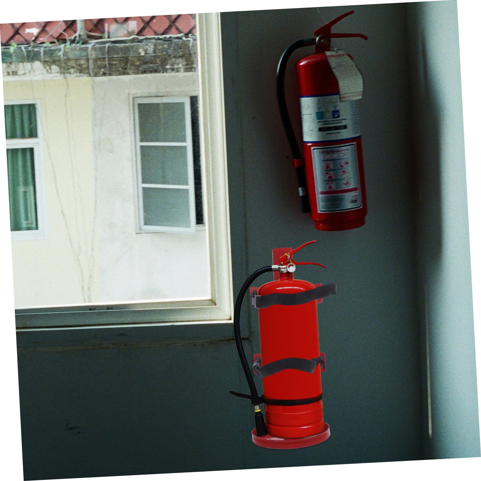 Supporto Installare in da Ferro Rosso Parete e Superficie Estintore Lucidata Facile Sicurezza Domestica e Ufficio