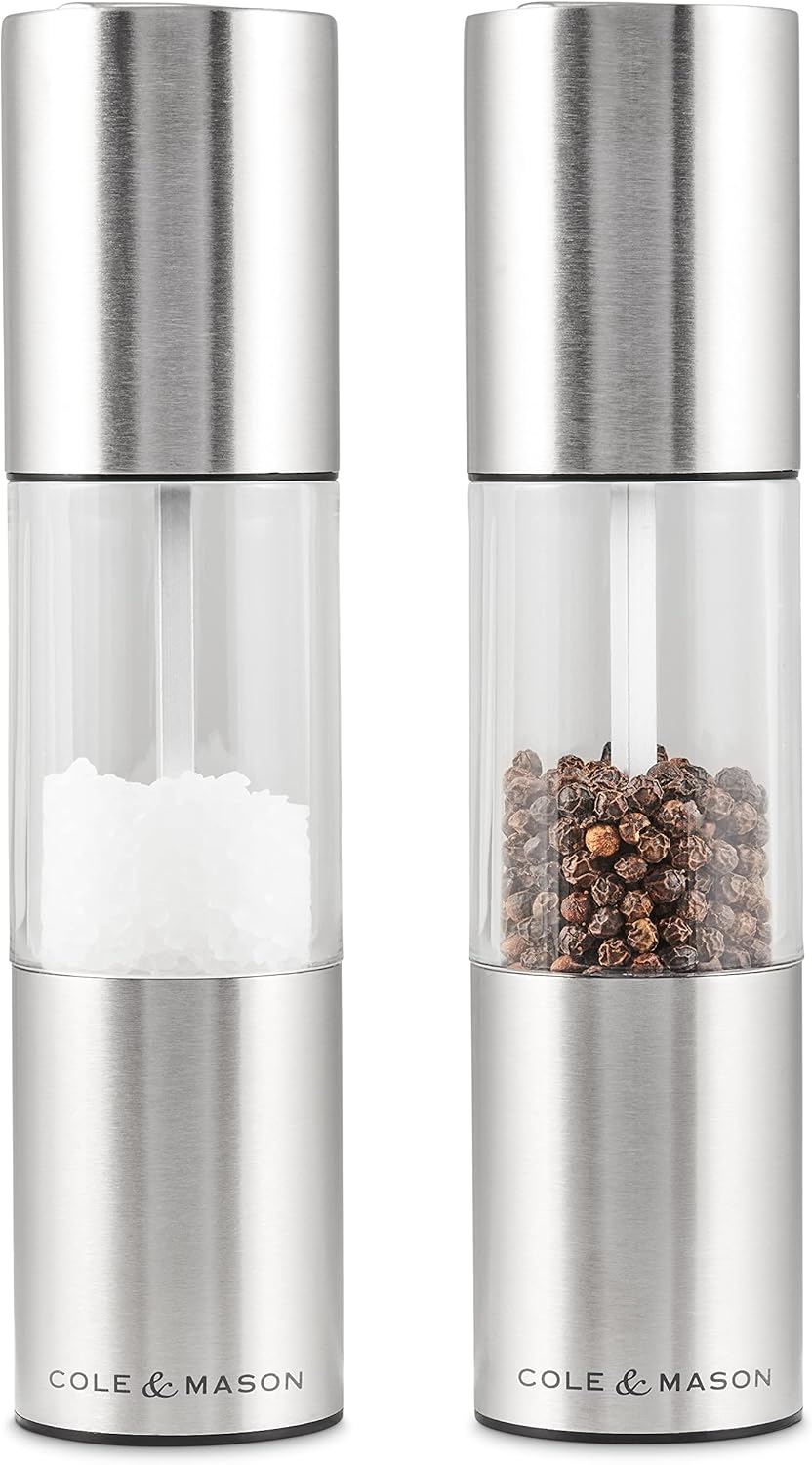 Pepper Mills COLE & MASON Horsham Copper Pepper Grinder Acrylic Upside Down Mill Includes