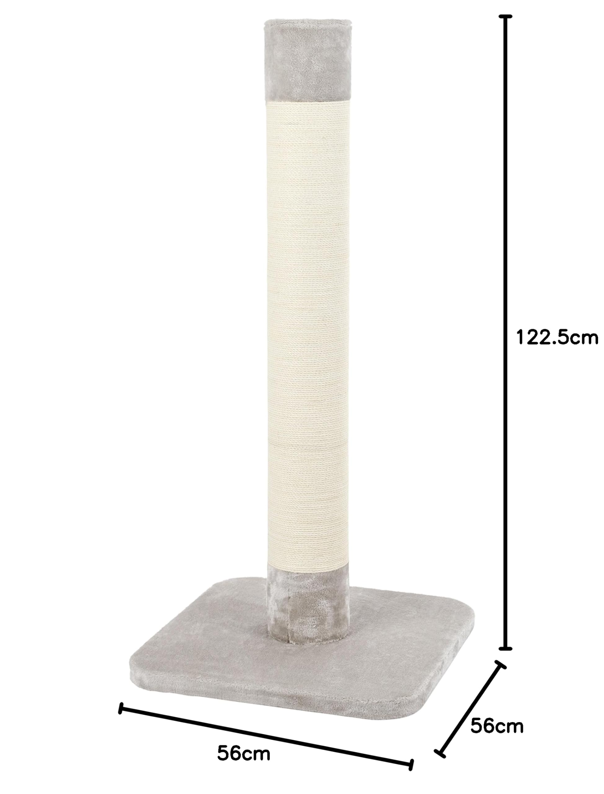 Kerbl drapak opalowy, jutowy, 56 x 56 x 119 cm, szary