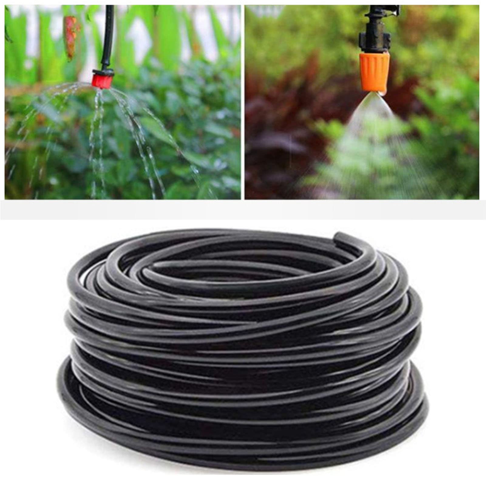 Cocoarm di Irrigazione a Goccia da Giardino PVC PP POM Kit di Irrigazione a Goccia Automatica con Ugelli Nebulizzati Regolabili Tubo Addensato per Serra da Giardino Patio Piante in Vaso (20 m/787,4