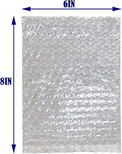 Miniatura 2 de Paquete de 100 bolsas de burbujas de 6 x 8 pulgadas, bolsas de burbujas, bolsas de embalaje acolchadas, bolsas de burbujas pequeñas de doble cara