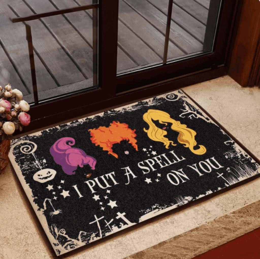 Paillasson extérieur entrée Halloween déco tapis grattoir essuie-pieds lavable