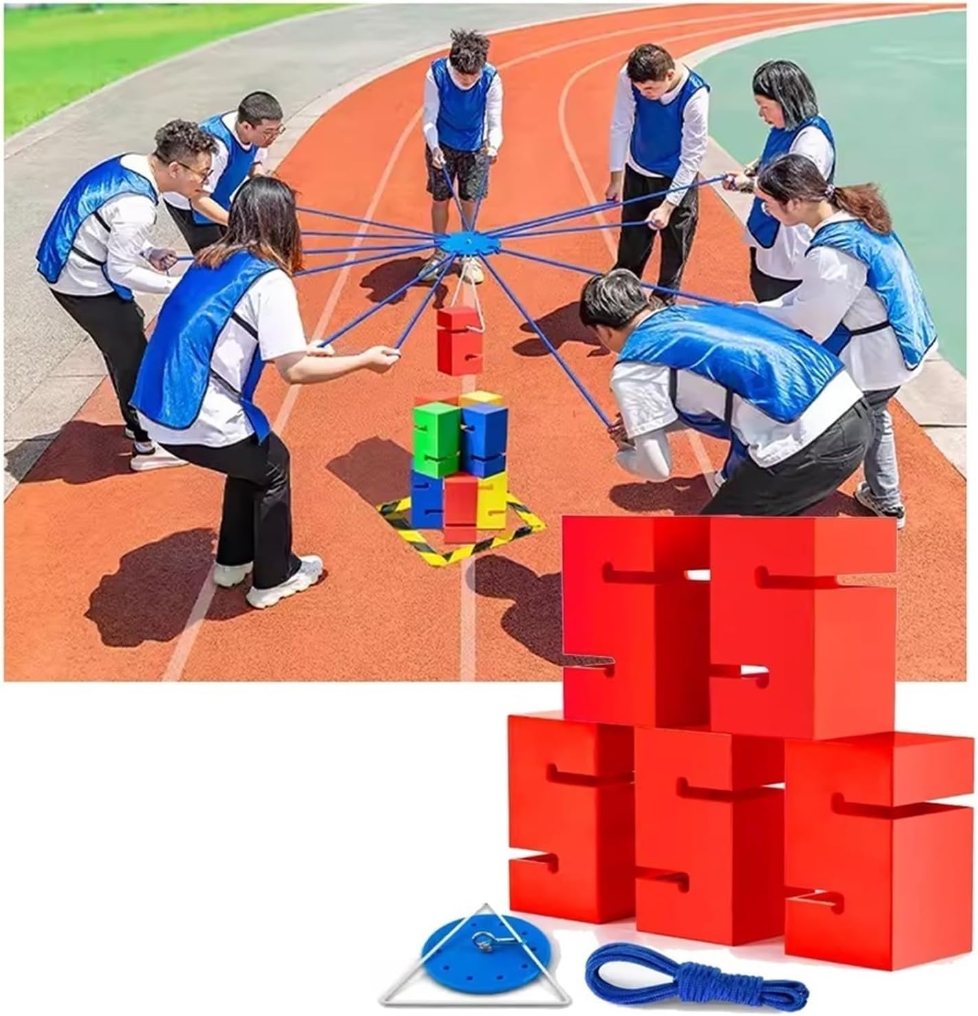Attività Di Gruppo Allaperto: Giochi Divertenti E Competitivi, Giochi Di Team Building Con Torri Di Blocchi, Promozione Della Comunicazione Amichevole, Per Eventi Aziendali, Aule Scolastiche,