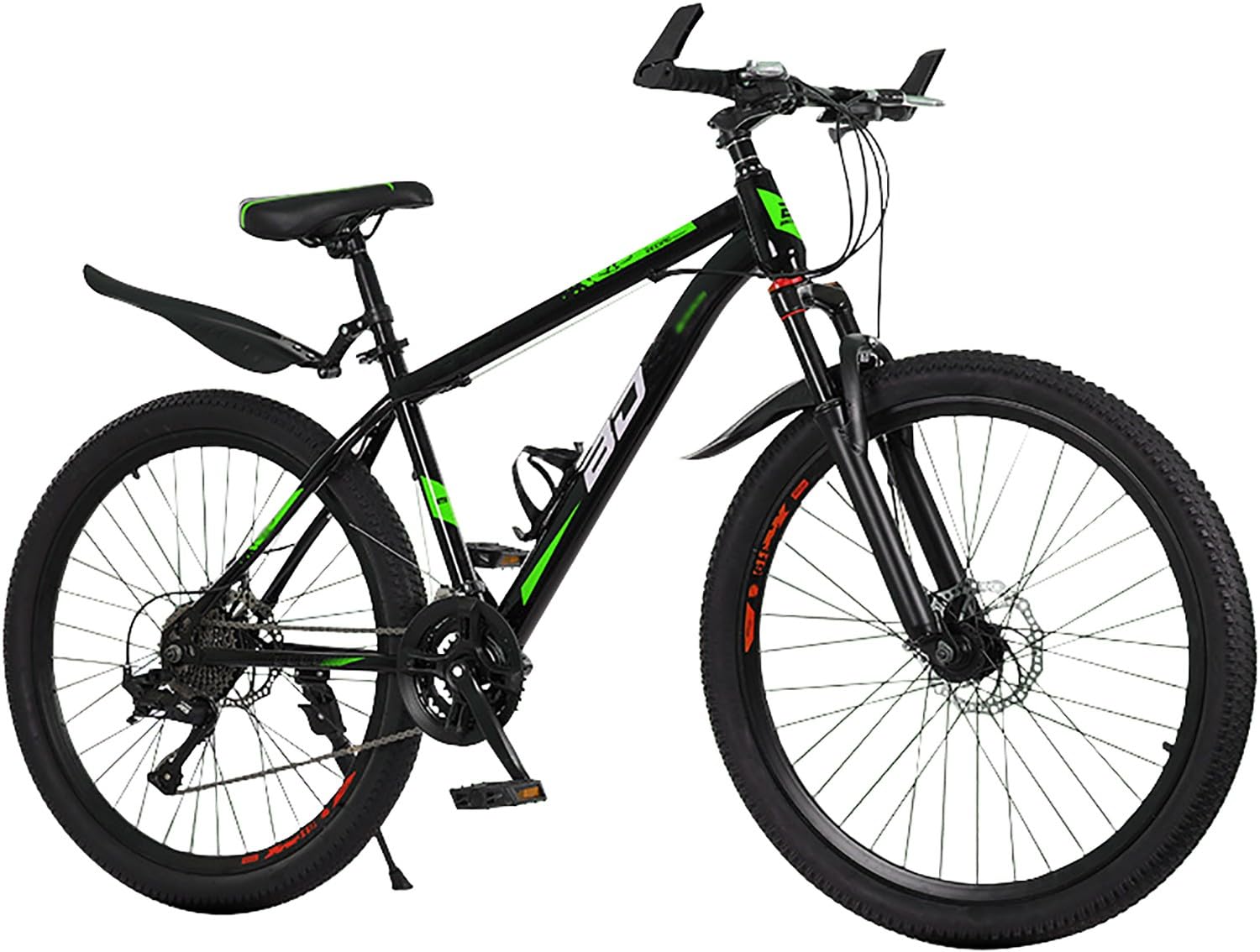 VTT de 24 et 26″, pour garçons, Filles, Femmes et Hommes, Frein à Disque, dérailleur à 21 Vitesses, Suspension complète