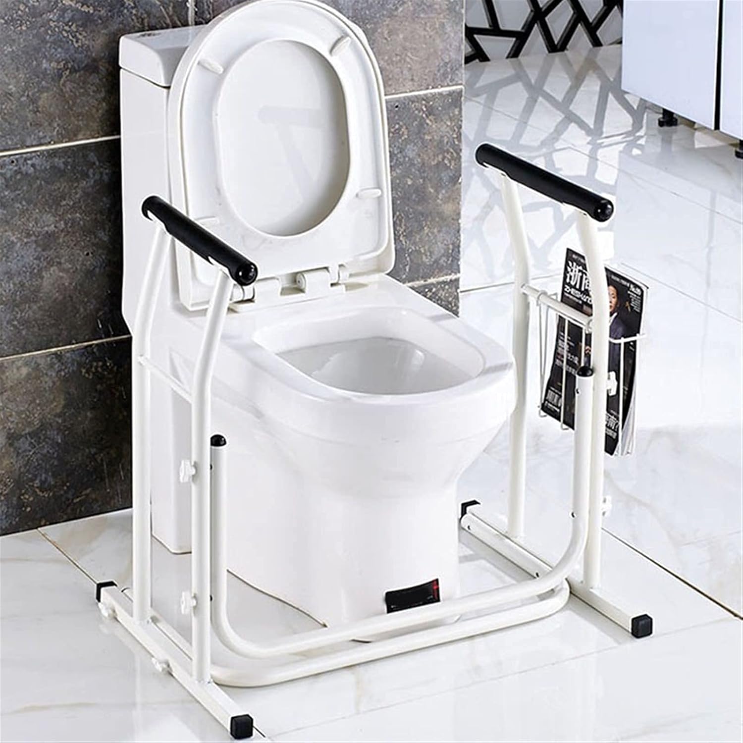 Handrail Toilet Frames for The Elderly Solid Portable Toilet Safety Rails Bar Bathroom Toilet Safety Assist Frame Safety Aid Hand Rail for Elderly Disability