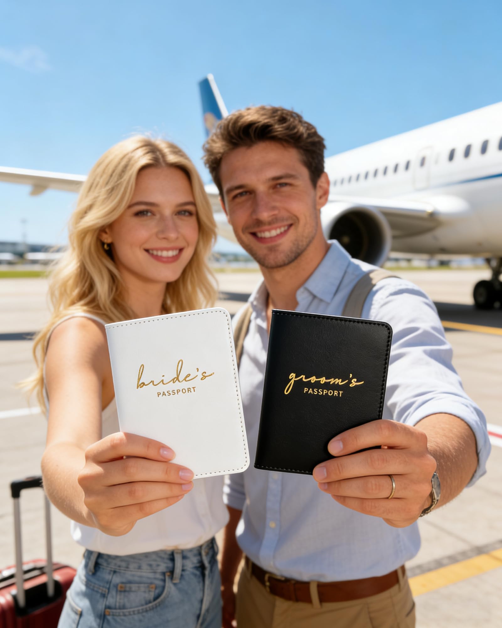 Funda para Pasaporte para Esposo y Esposa, Regalos de Boda para Parejas, Soporte para Pasaporte para Viajes, artículos Esenciales de Viaje de Luna de Miel