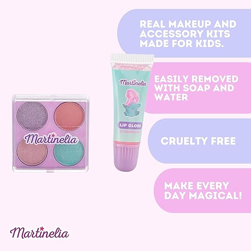 Miniatura 2 de Martinelia Let's Be Mermaids - Juego completo de maquillaje para niñas de 4 a 8 años, no tóxico, lavable, juego de simulación para niñas pequeñas,