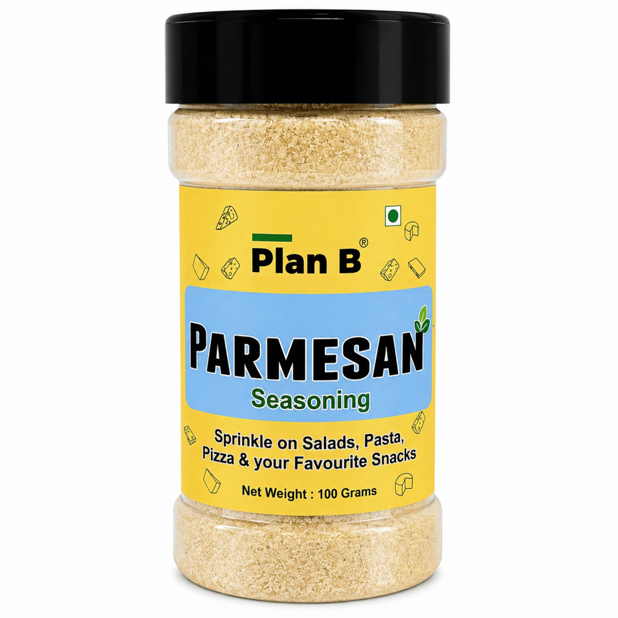 Plan B Parmesan Seasoning, 100g (Versatile Plant Based Cheese Powder for All Cuisines | Dairy Free and Lactose Free)-image-1