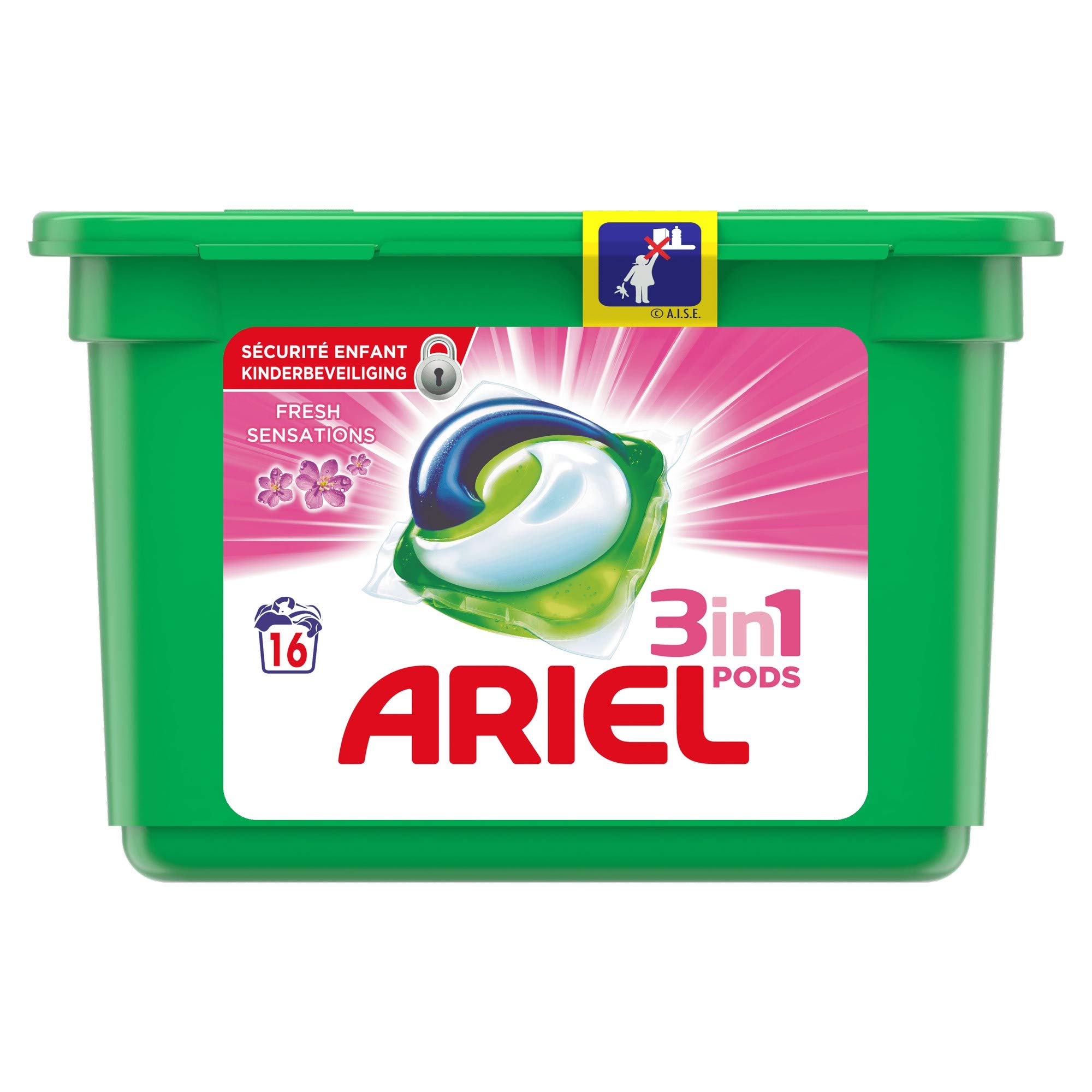 Ariel Pods Sensation Rose Capsules 16 Lavages
