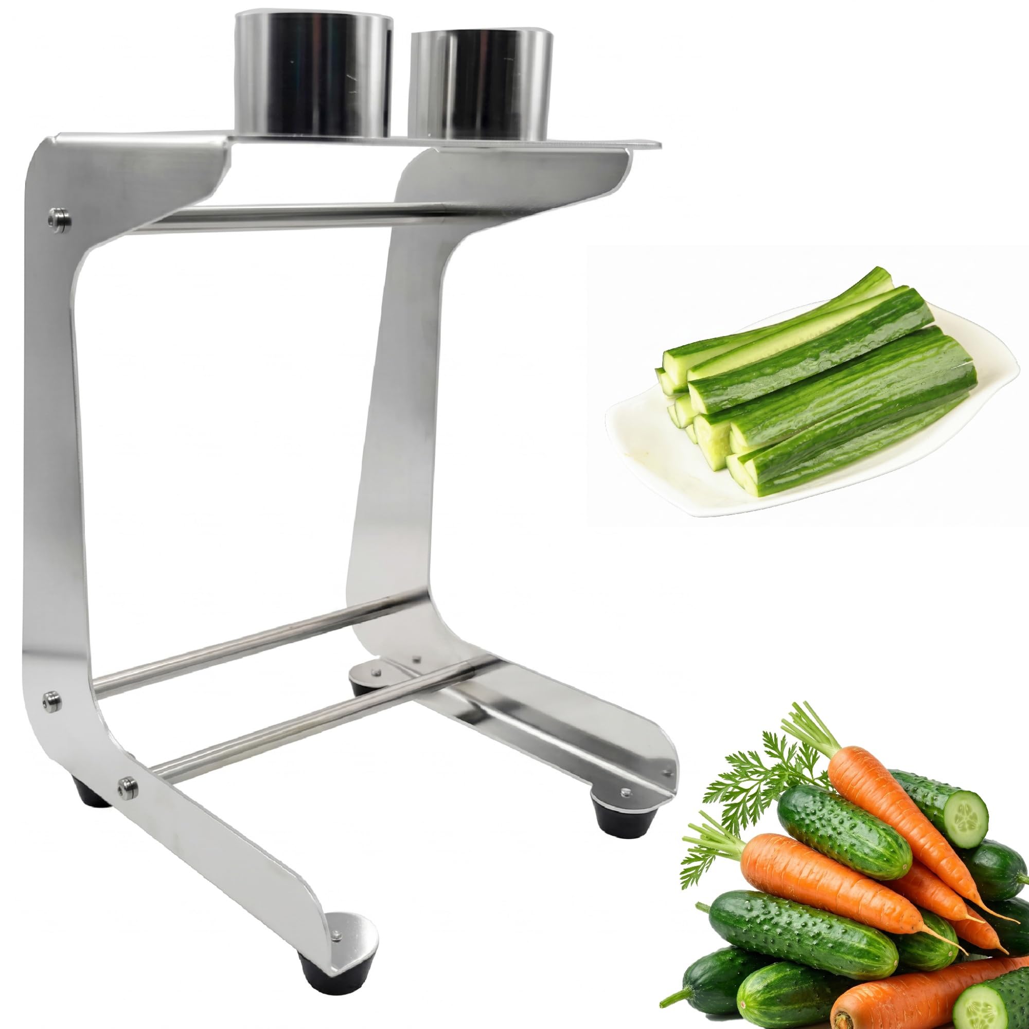 Cortador de verduras, cortador manual de zanahoria y pepino, acero inoxidable con 3 cuchillas, 45 mm de diámetro, eliminación de semillas de núcleo para sushi, ensalada, preparación de comidas