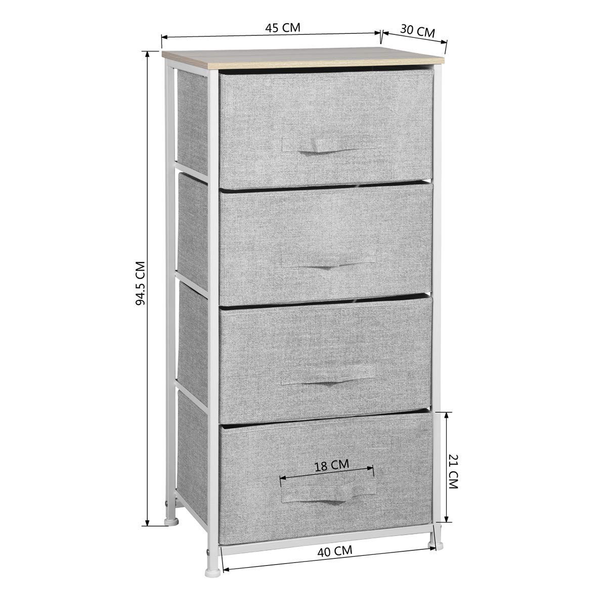 BOJU Bedroom Chest of Drawers Tallboy Storage Drawers Unit