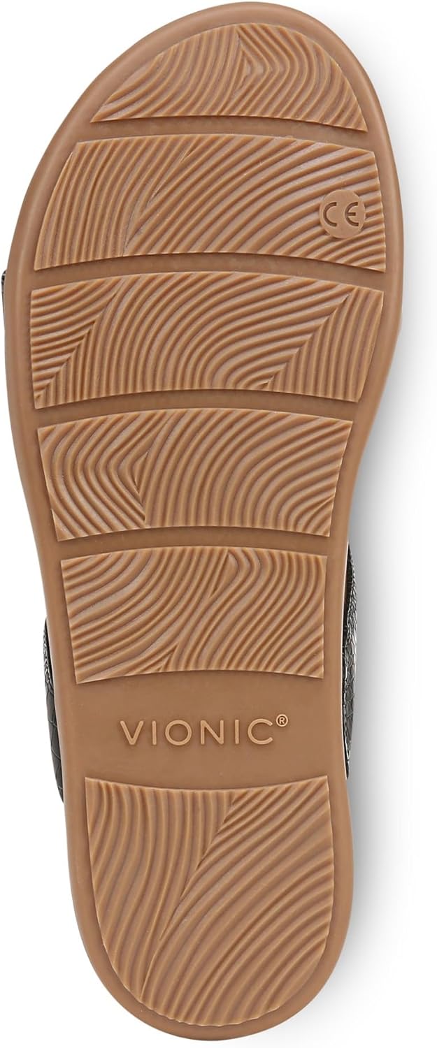 Vionic Serra Women's T-Strap Slip-on Supportive Sandal Black - 9 Wide - Image 9