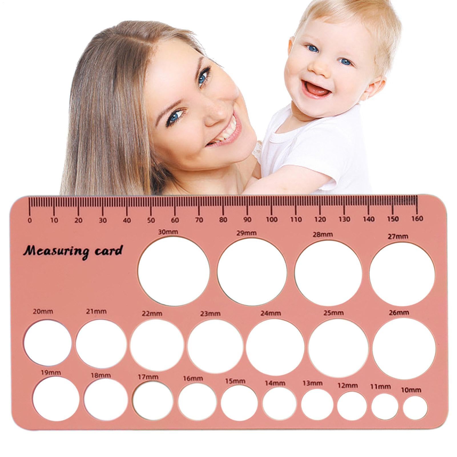 Nipple Ruler for Flange Sizing - Breast Flange Measuring Tool | Soft Ruler and Stencils Breast Pump Sizing Tool New Mothers Accessories
