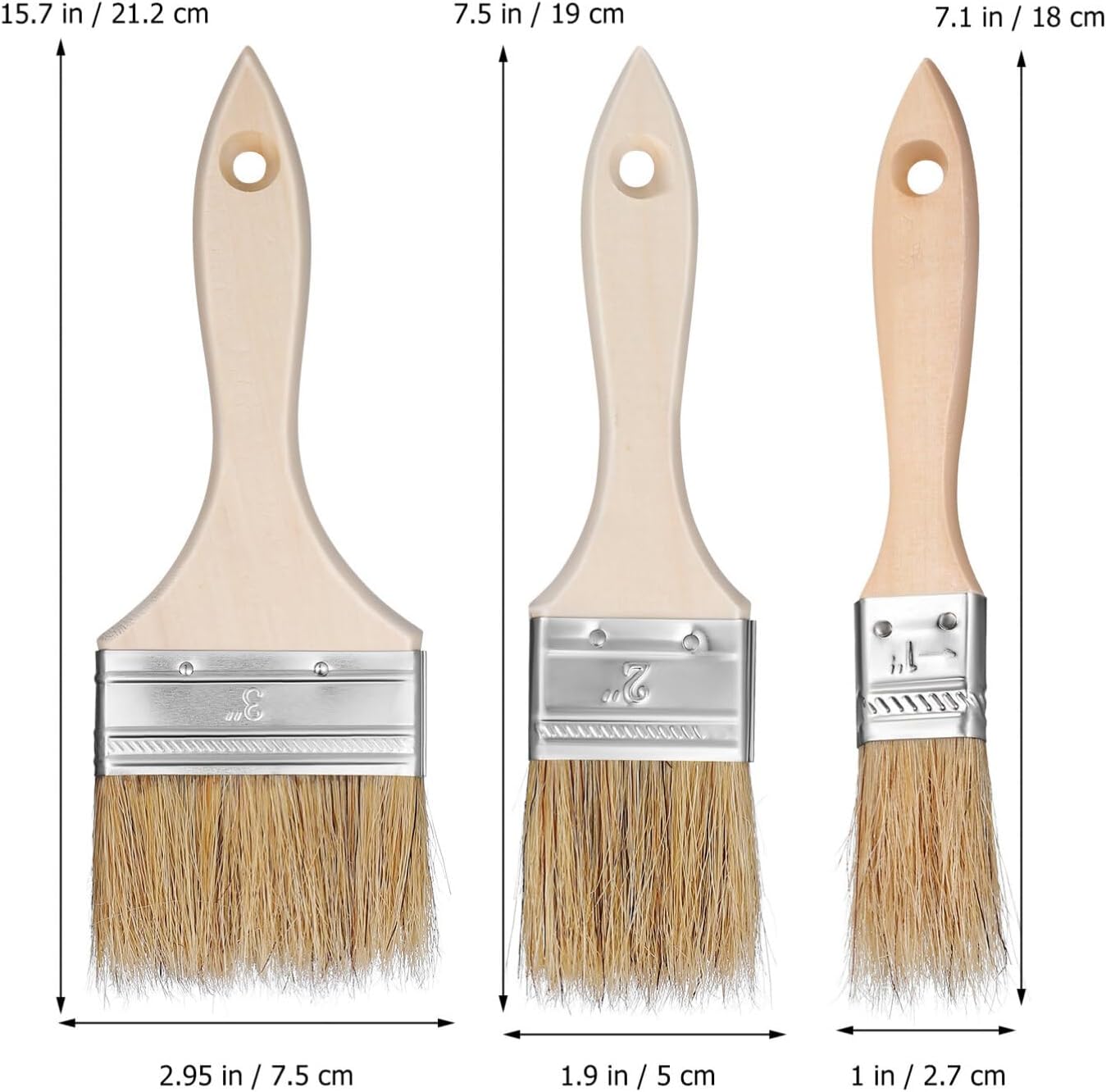 HOMSFOU Chip Brushes Paint 24Pcs Bristle Painting Brushes Baking Brushes Cleaning Brushes Sauce Brushes Oil Drawing Painting Brush