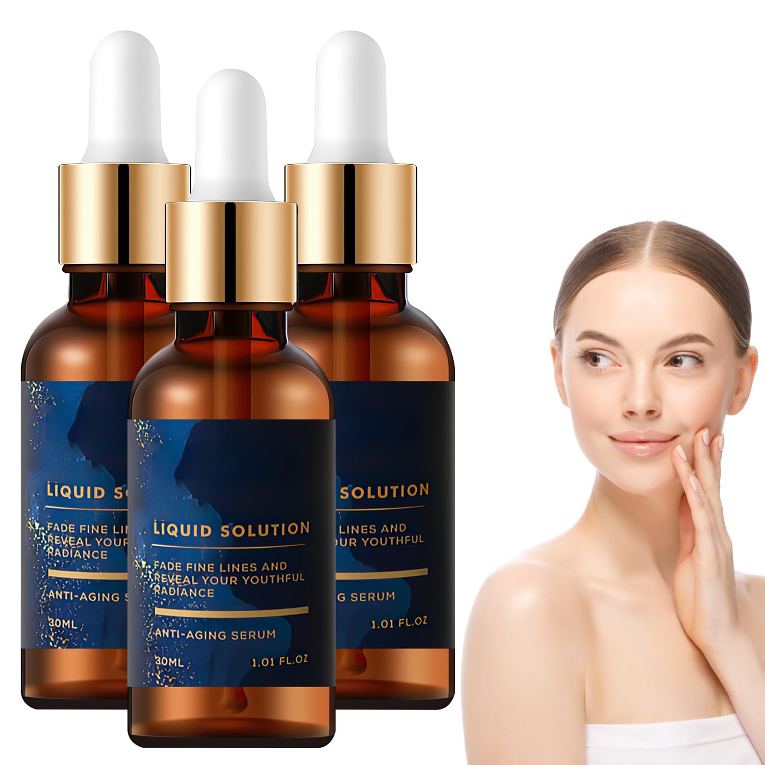 3Pcs Face Serum, Vitamin C & E Serum, Boost Skin Collagen, Face Tightening, Reduce Wrinkles & Plump Skin, Moisturize and Anti Wrinkles Facial Serum