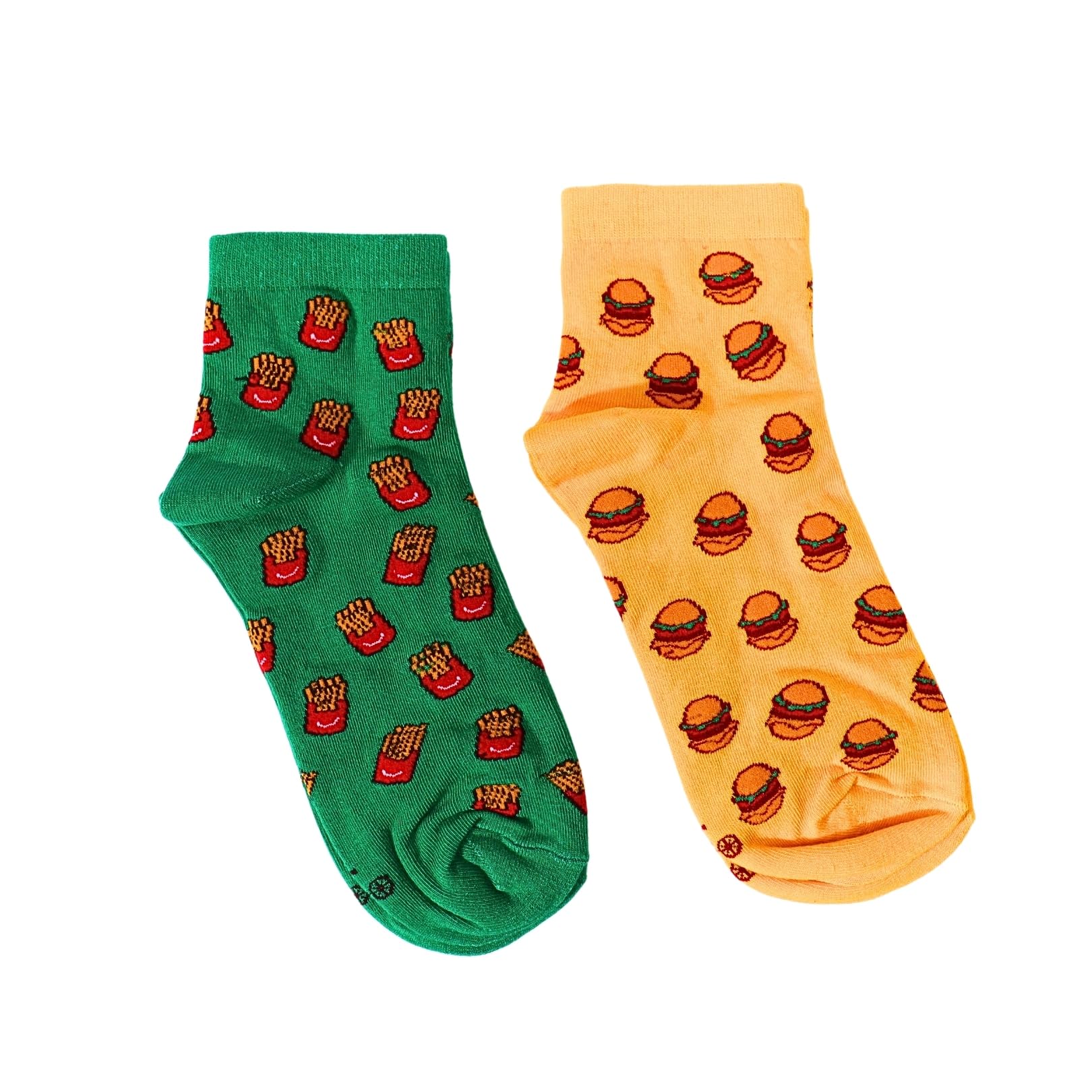 THELA GAADI 100% Combed Cotton Funky Printed Socks for Men & Women, Cute & Quirky Ankle Length Socks, Odour Free, Breathable, Free Size, Pack of 2 Pairs-image-49